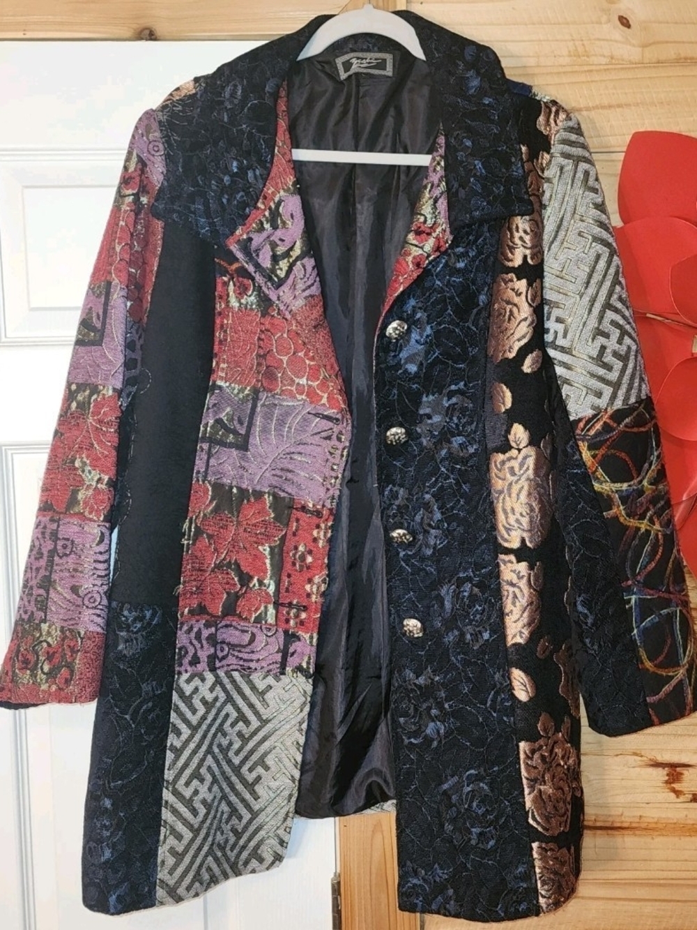 Zashi Vintage Patchwork Floral Coat - Multi